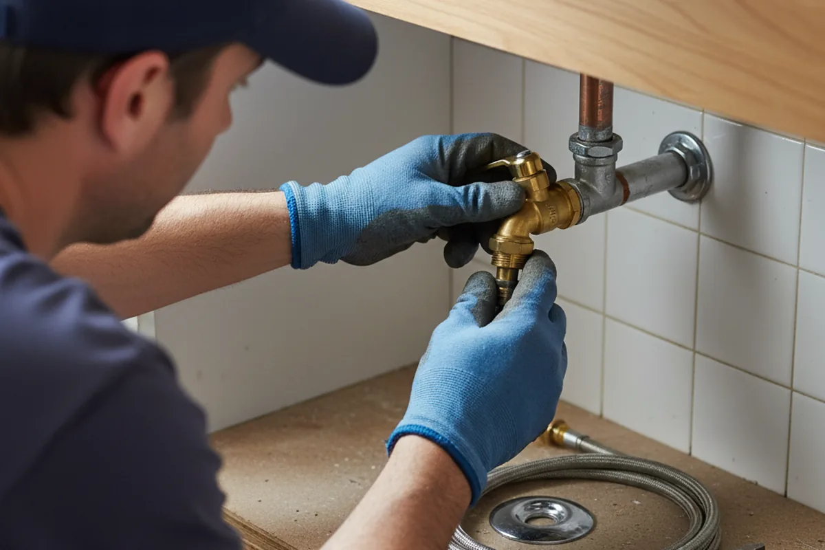 Shutoff valve and fitting work during Emergency Plumbing in Skellytown